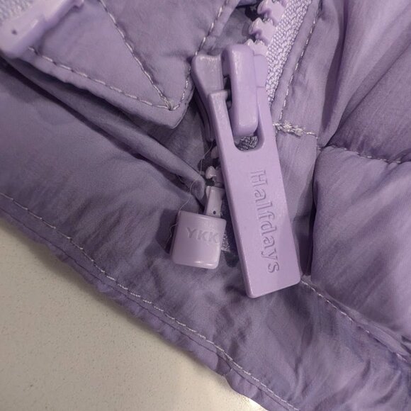 Halfdays Nellie Packable Puffer Lilac Purple Lightweight Oversize Crop Jacket XL - Picture 6 of 16